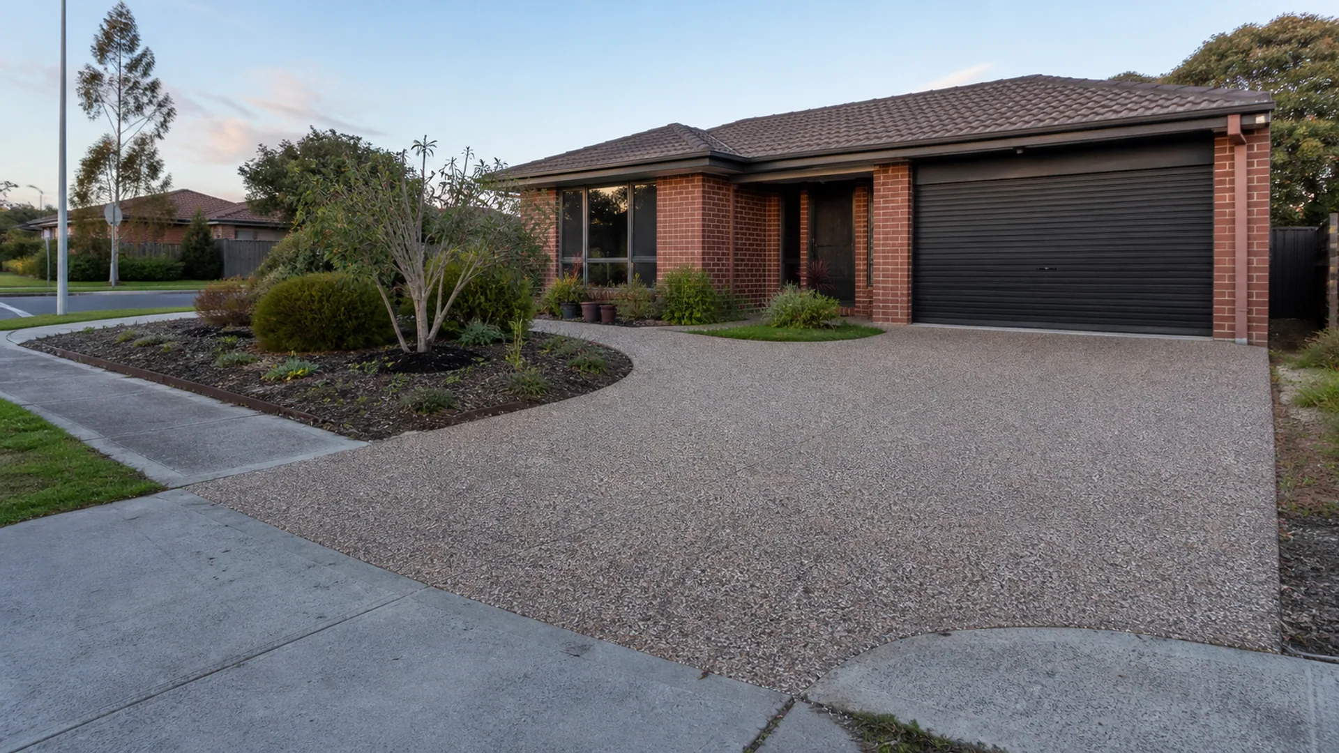 Completed concrete driveway serving Alexandra Headland, Queensland