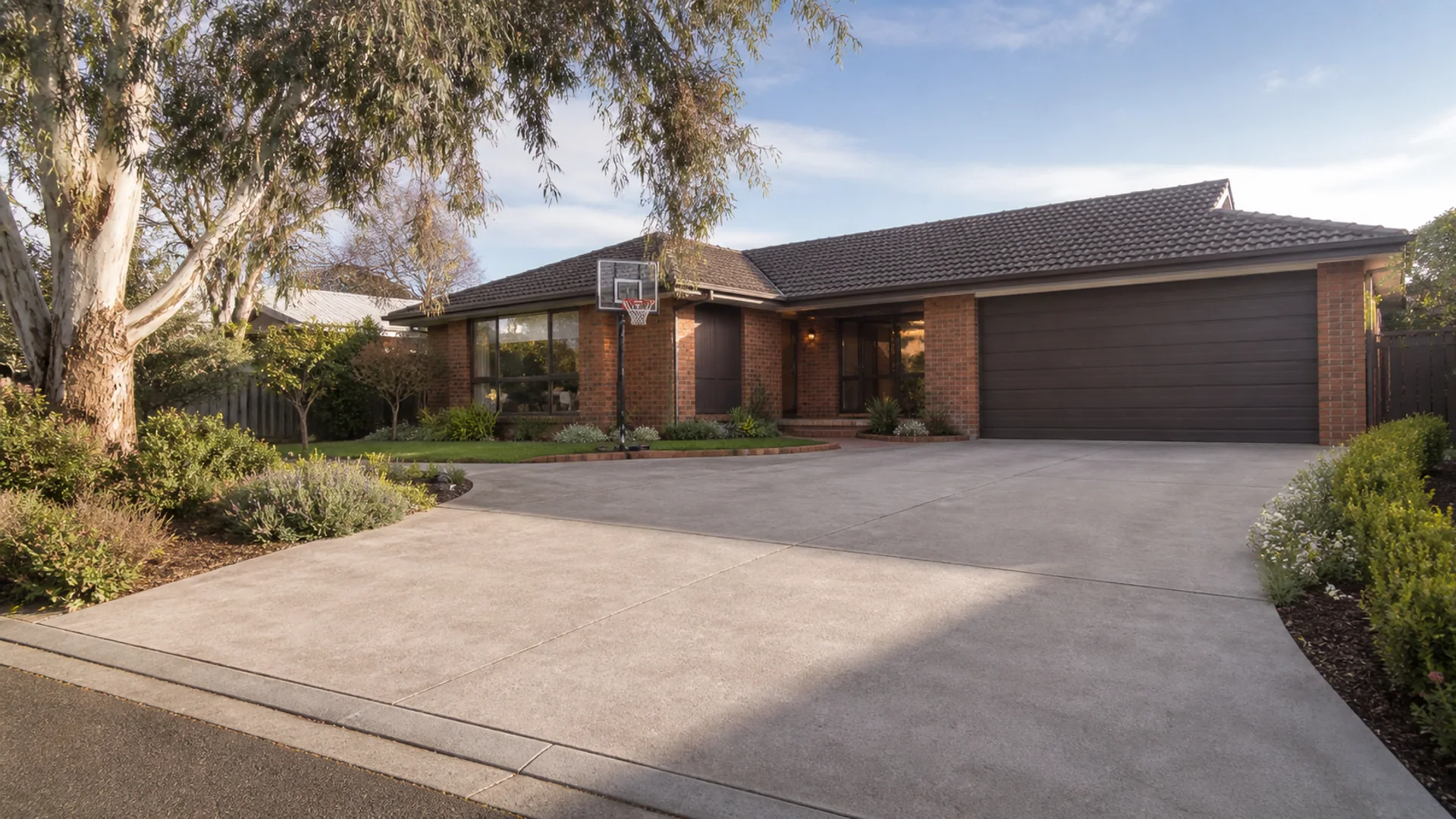 Completed concrete driveway serving Buddina, Queensland