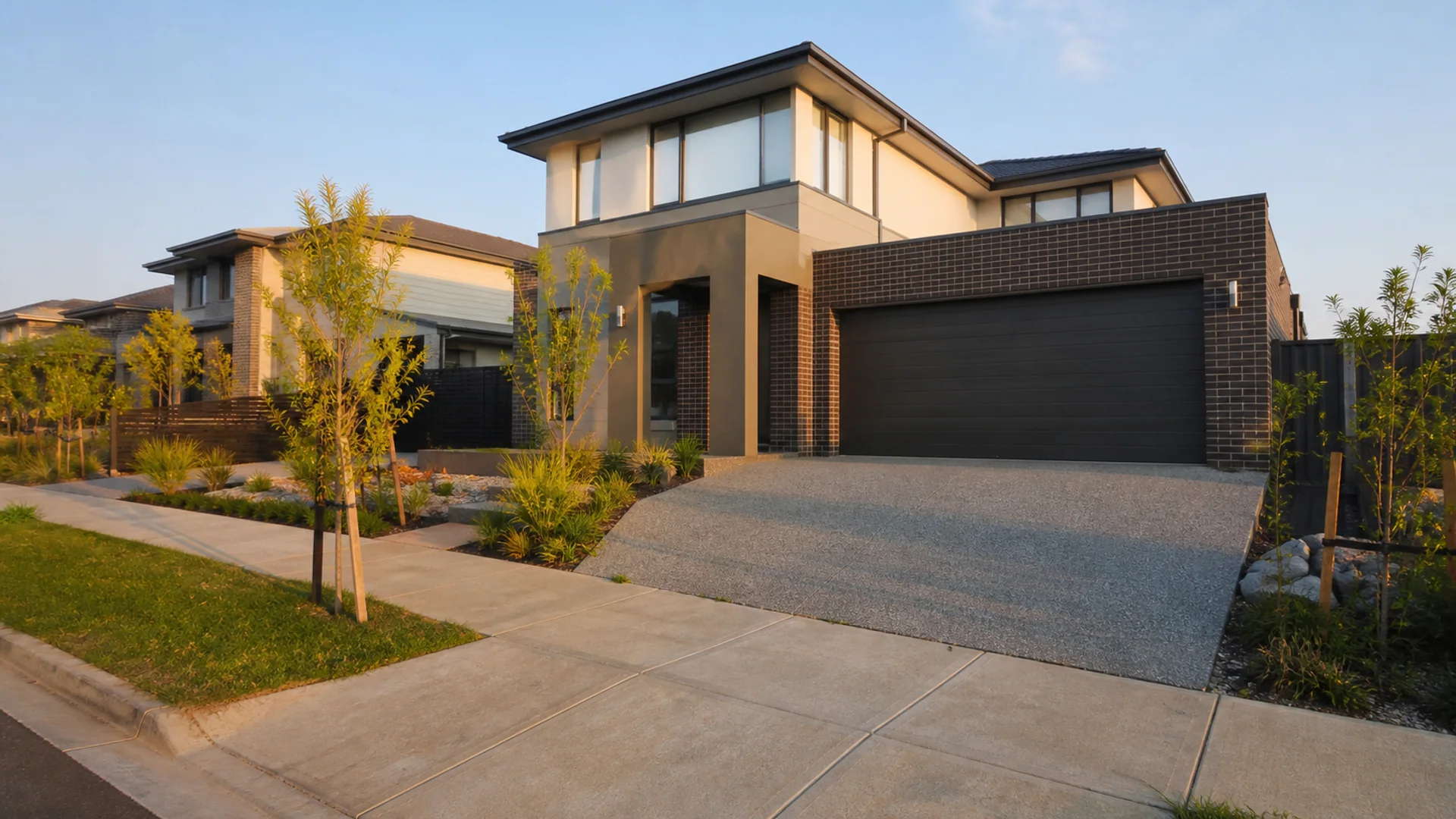 Completed concrete driveway serving Buderim, Queensland