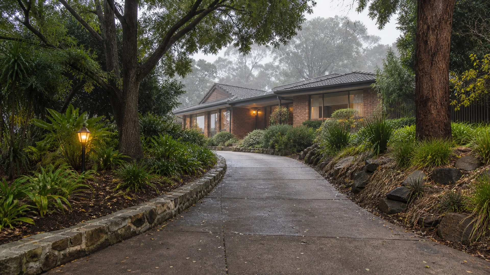 Completed concrete driveway serving Landsborough, Queensland