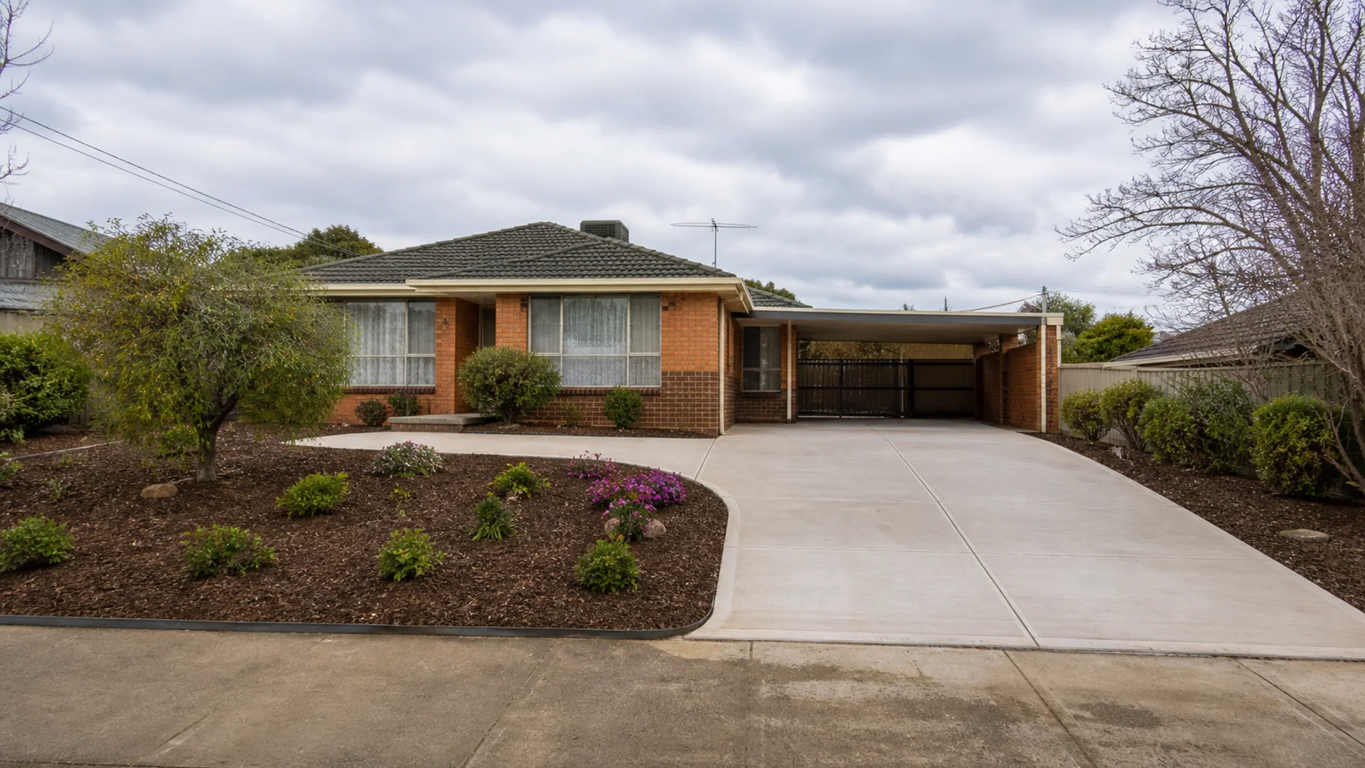 Completed concrete driveway serving Minyama, Queensland