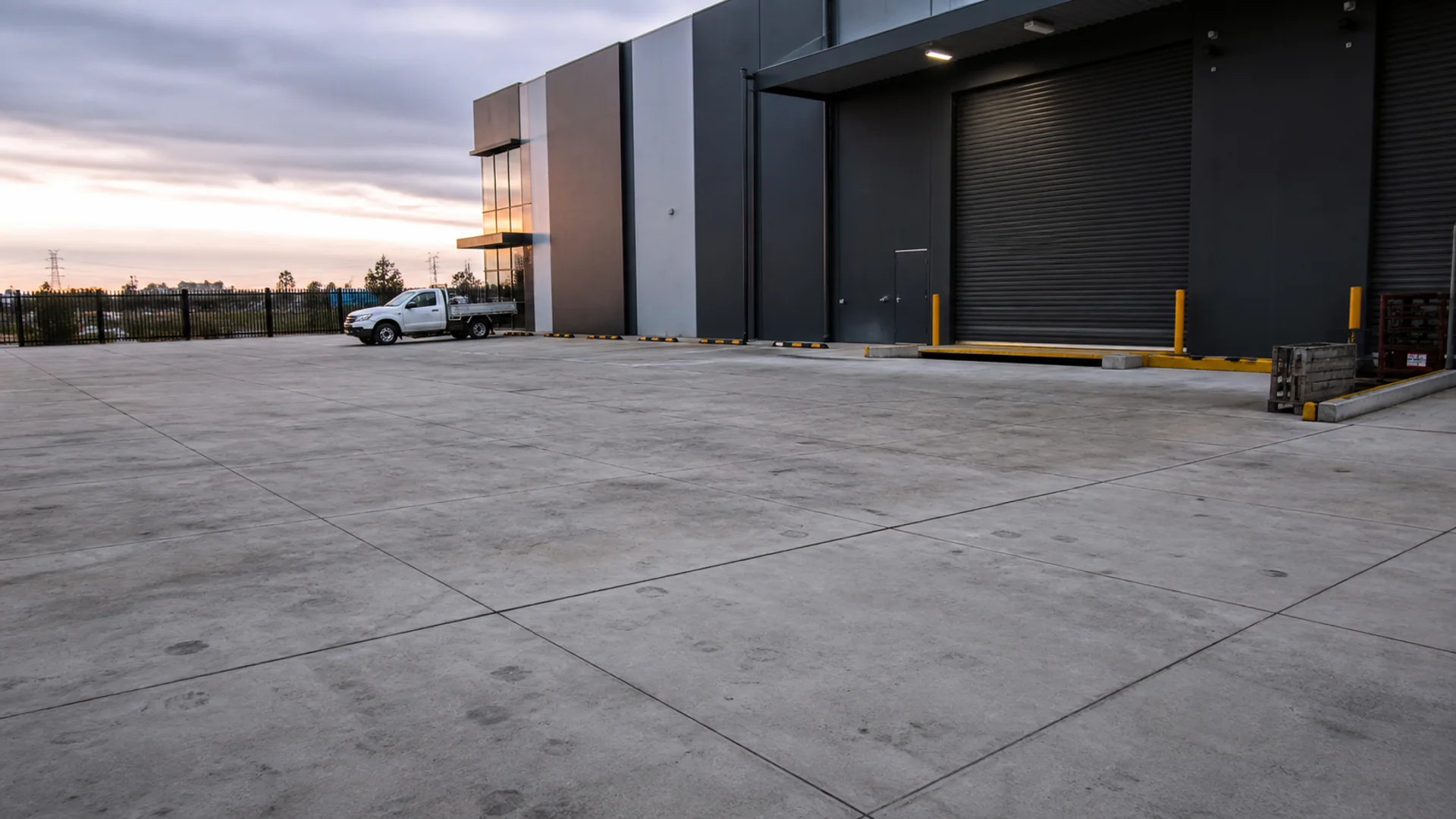 Completed concrete driveway serving Mooloolah Valley, Queensland