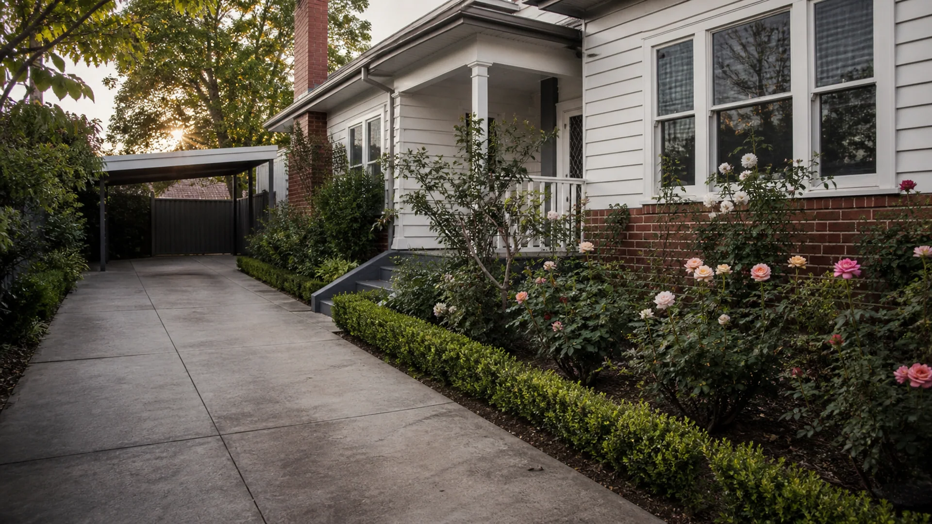 Completed concrete driveway serving Palmwoods, Queensland