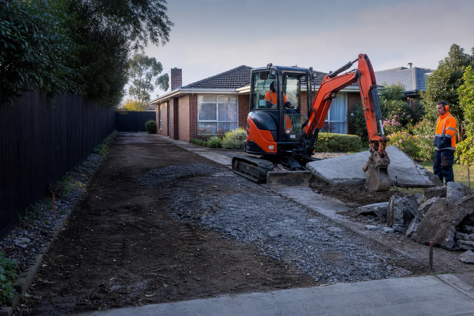 Concrete driveway site assessment on the Sunshine Coast