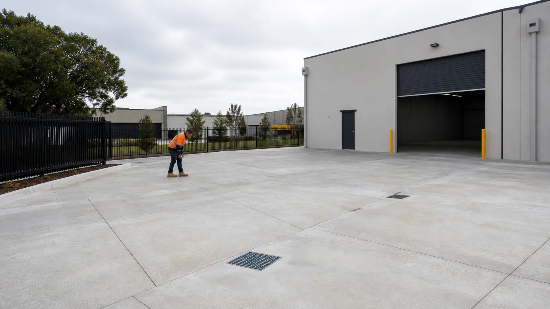 Completed concrete driveway serving Twin Waters, Queensland