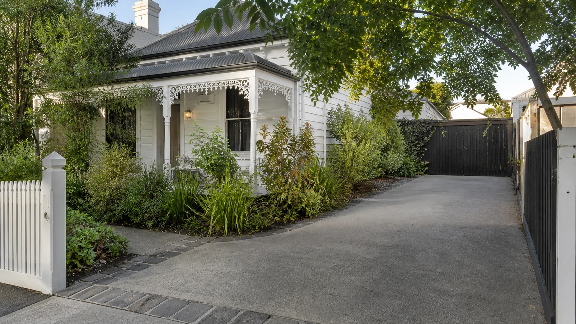 Completed concrete driveway serving Yandina, Queensland